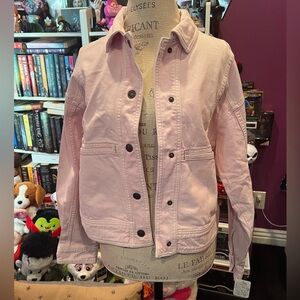 Free People Pink Denim Jacket
